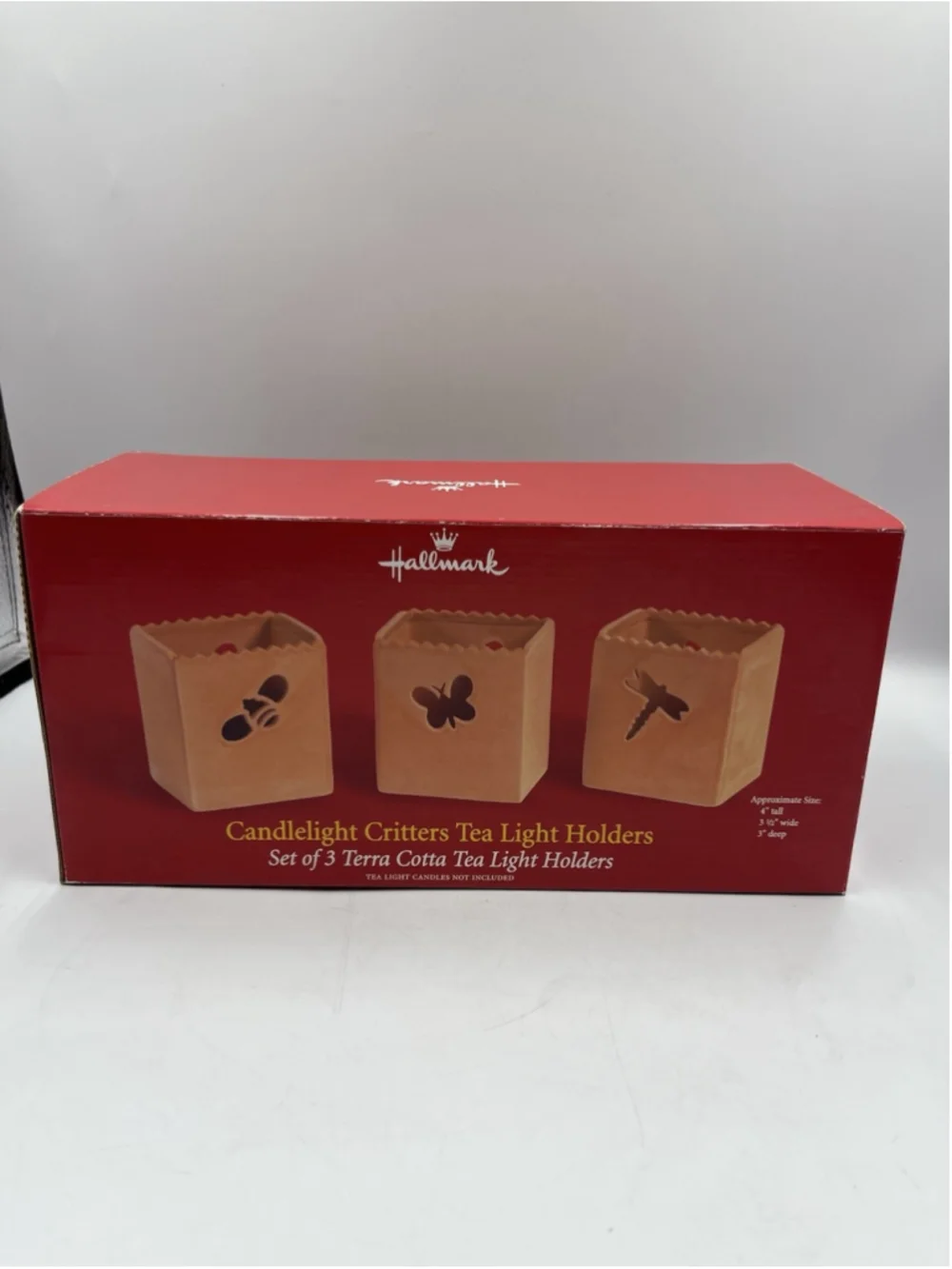 Vintage Hallmark Candlelight Critters Tea Light Terra Cotta Holders CUTE DECOR